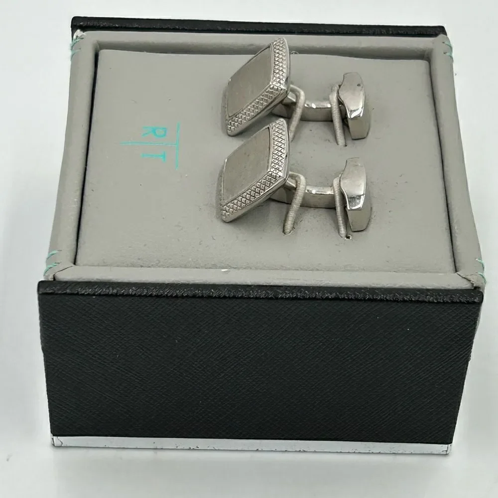 Men’s Tateossian titanium square cufflinks